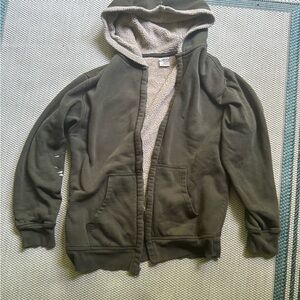 Open Trails Olive Sherpa Hoodie
